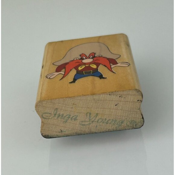 Looney Tunes Yosemite Sam 019-D Vintage 90s Rubber Stamp Stampede Cartoon Craft - Picture 8 of 9